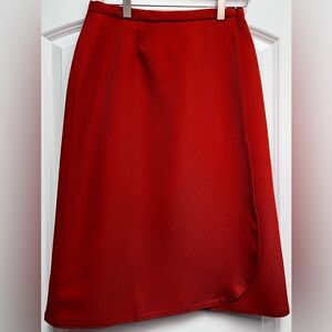 NWOT Unbranded Midi Wrap Skirt, Orange, 14” Waist